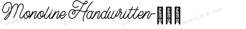 Monoline Handwritten字体转换